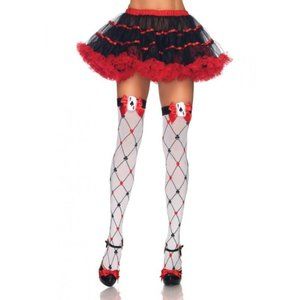 Card Charm Thigh Highs
